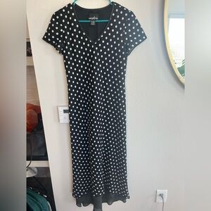 vintage 90s polka dot dress
